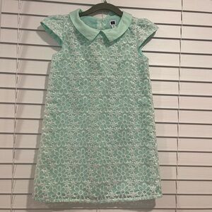 JANIE AND JACK Girl Blue Embroidery Floral Dress, size 5T